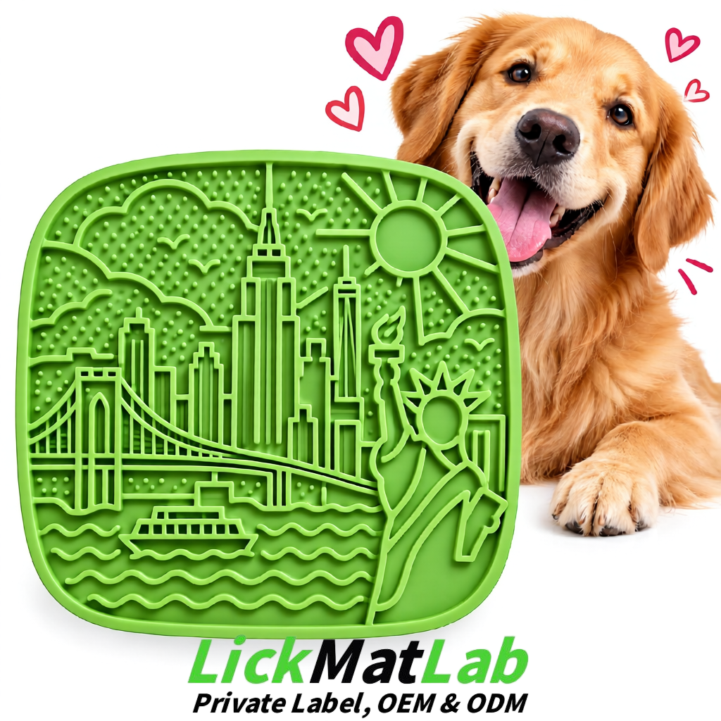 Avocado Green New York Themed Lick Mats for Pets | Private Label & OEM/ODM