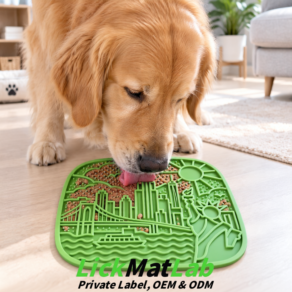Avocado Green New York Themed Lick Mats for Pets | Private Label & OEM/ODM
