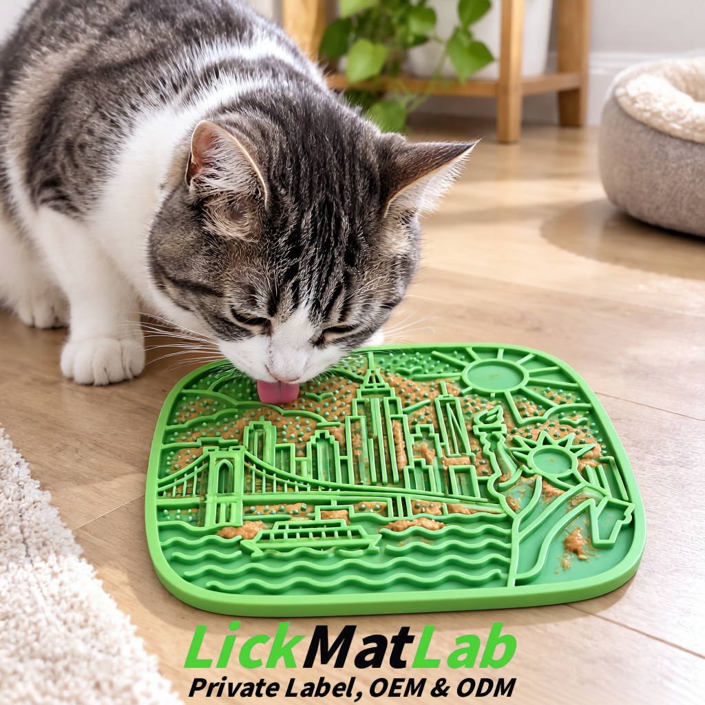 Avocado Green New York Themed Lick Mats for Pets | Private Label & OEM/ODM Avocado Green New York Themed Lick Mats for Pets | Private Label & OEM/ODM