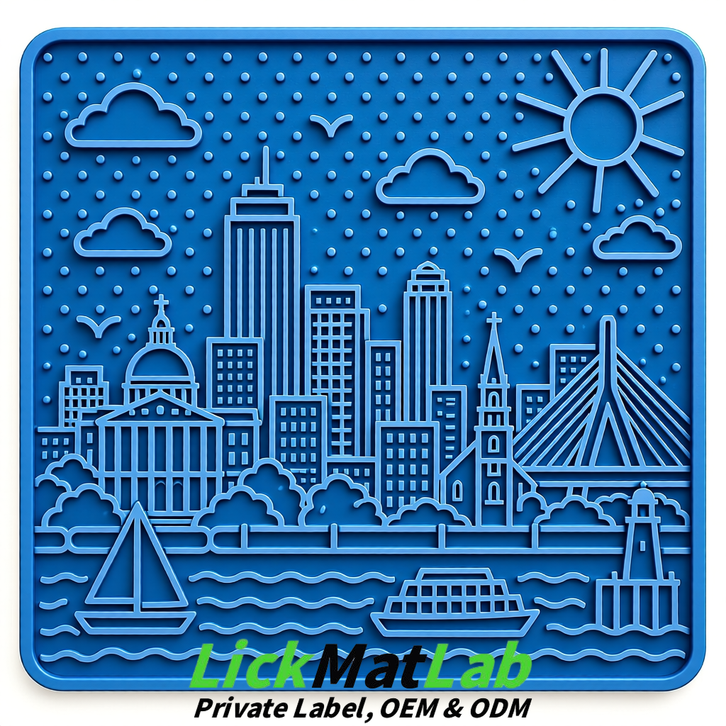 Blue Boston Urban Design Lick Mats For Cat & Dog | OEM/ODM Manufacturer