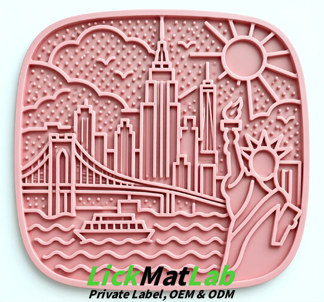 Blush New York Themed Lick Mats for Pets | Private Label & OEM/ODM Blush New York Themed Lick Mats for Pets | Private Label & OEM/ODM