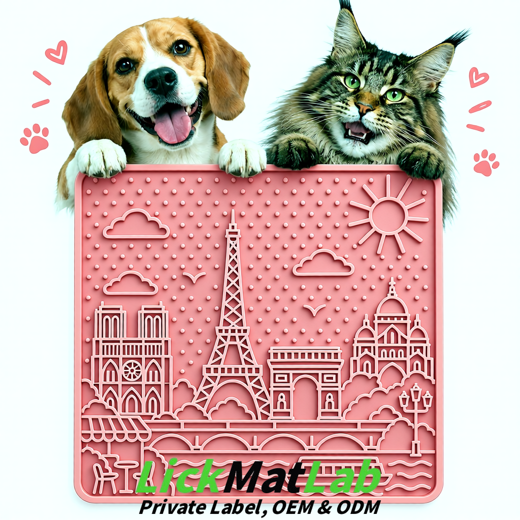 Blush French-Inspired Paris Lick Mats for Pets | Private Label