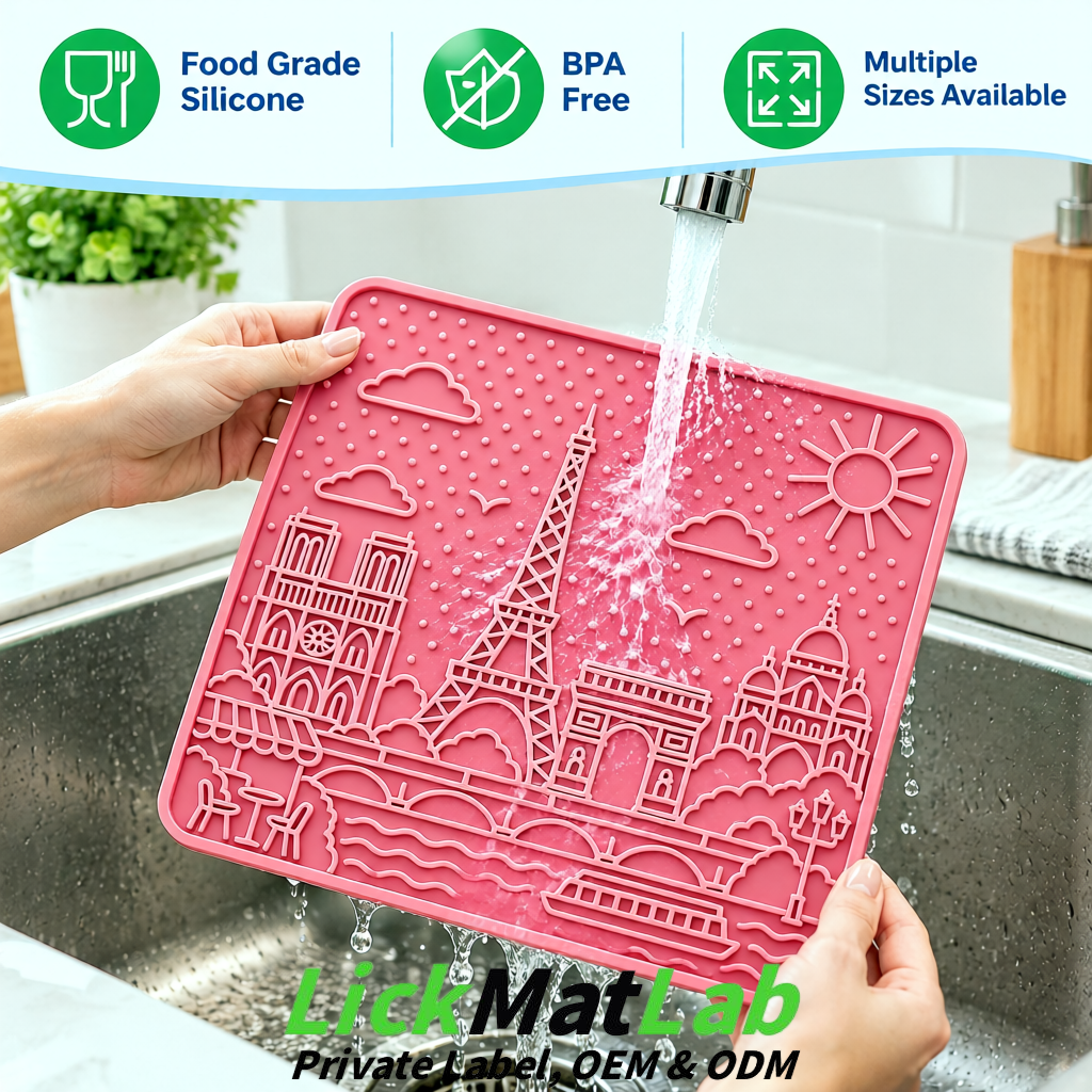 Blush French-Inspired Paris Lick Mats for Pets | Private Label
