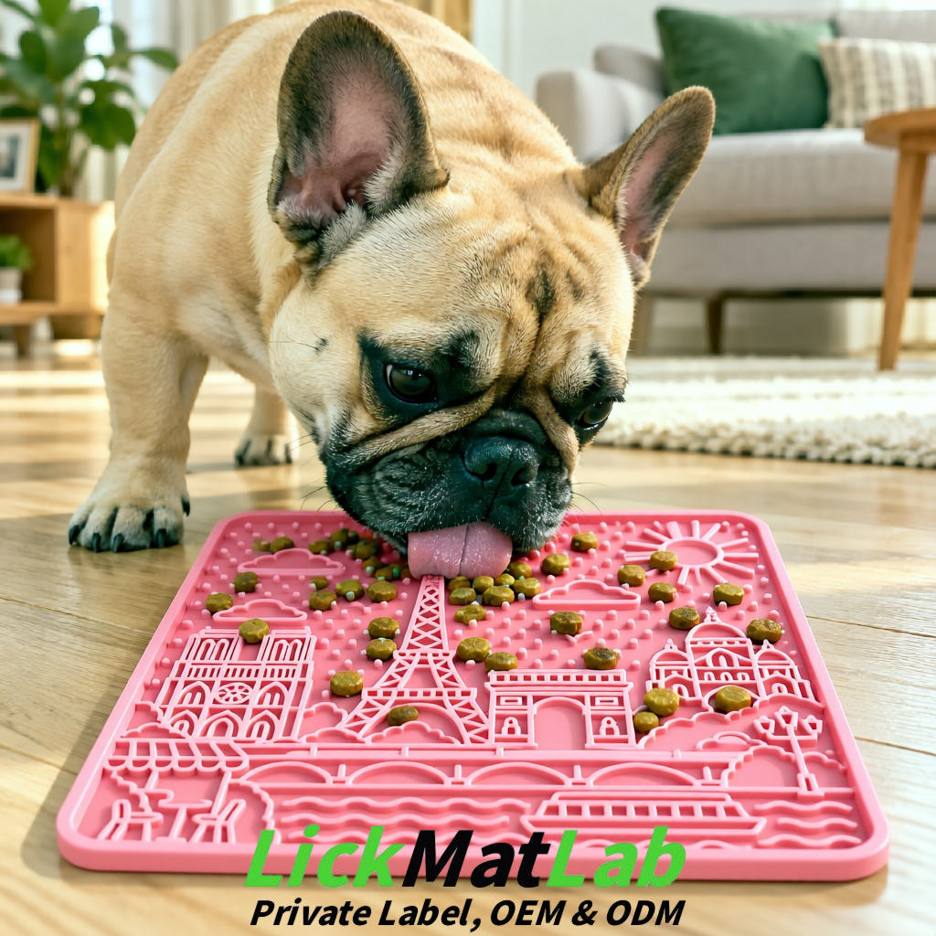 Blush French-Inspired Paris Lick Mats for Pets | Private Label