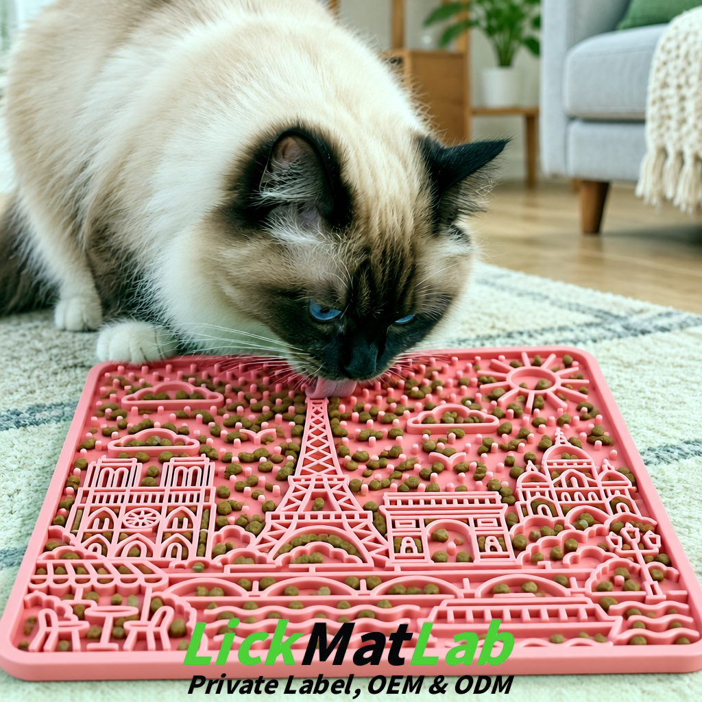 Blush French-Inspired Paris Lick Mats for Pets | Private Label