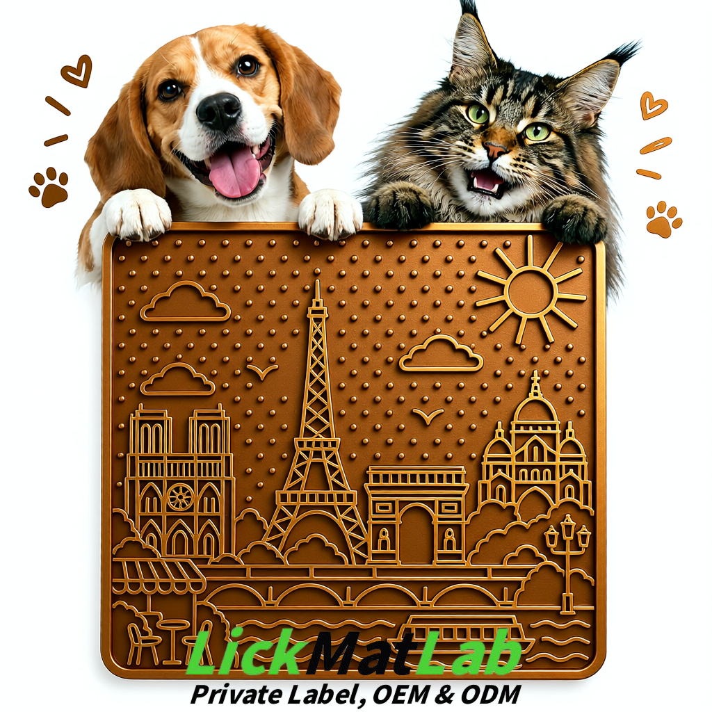Bronze French-Inspired Paris Lick Mats for Pets | Private Label