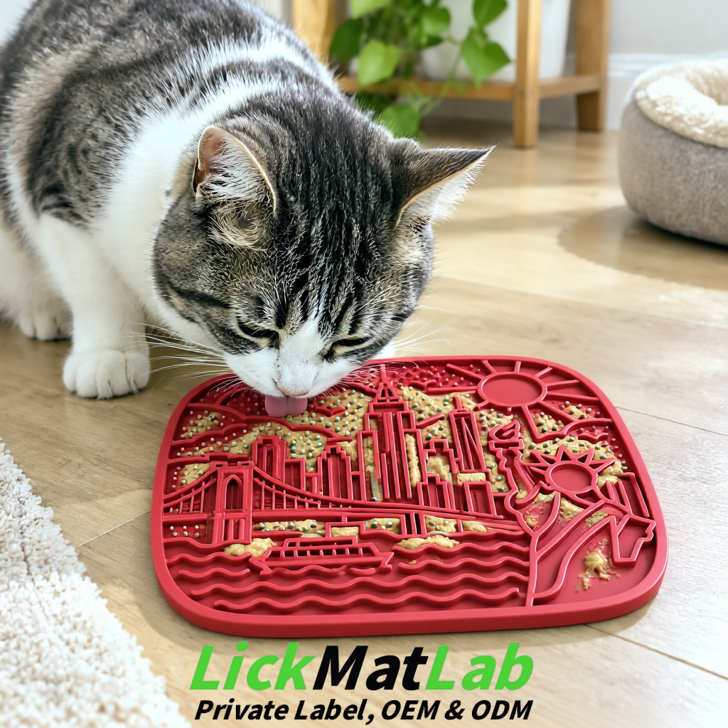 Carmine New York Themed Lick Mats for Pets | Private Label & OEM/ODM Carmine New York Themed Lick Mats for Pets | Private Label & OEM/ODM