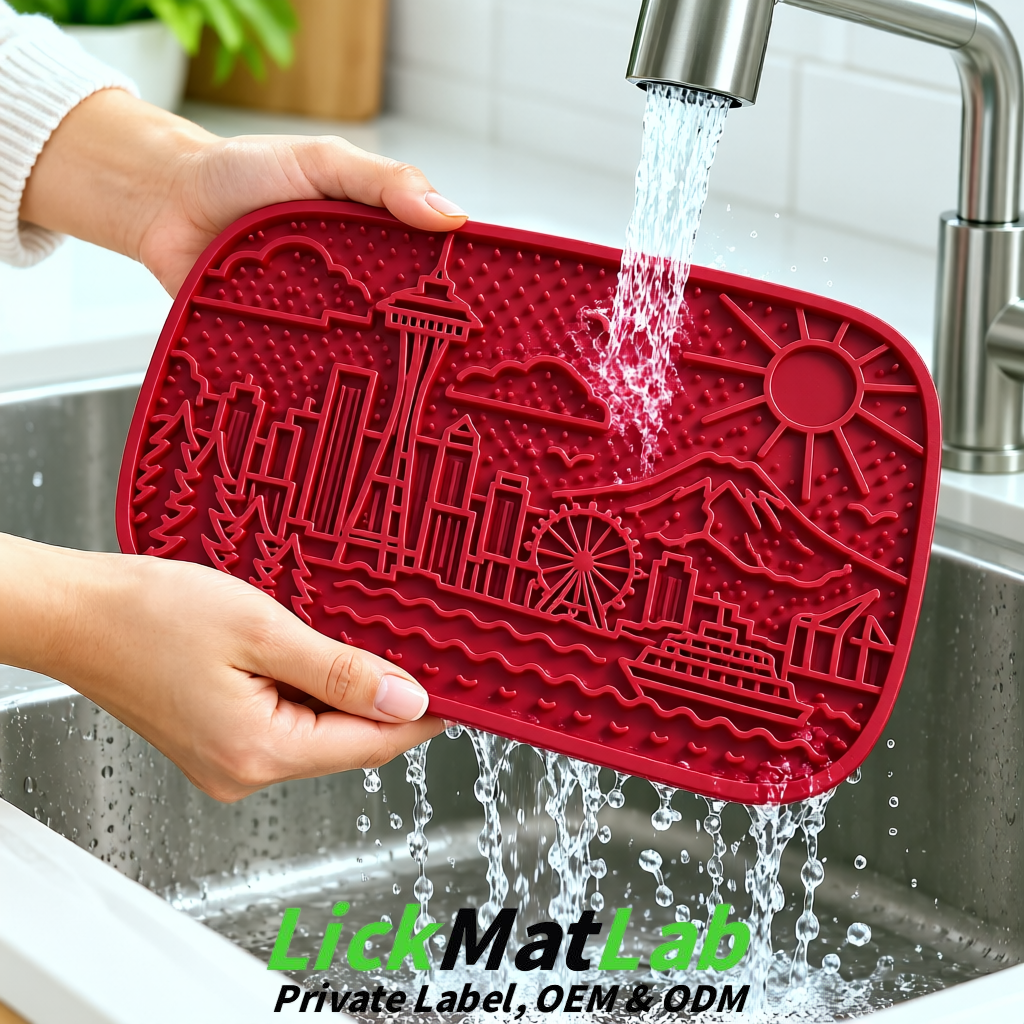 Carmine Seattle City-Themed Lick Mats for Pets | Private Label