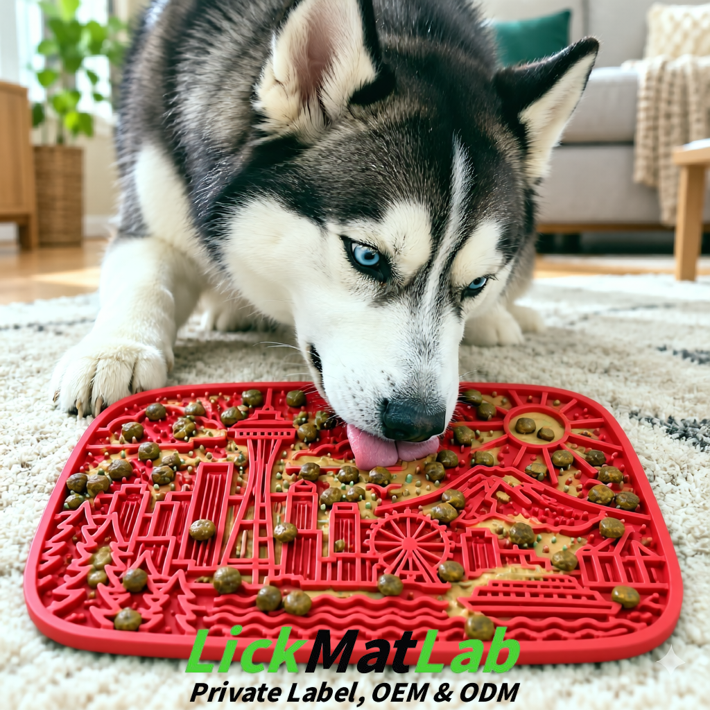 Carmine Seattle City-Themed Lick Mats for Pets | Private Label