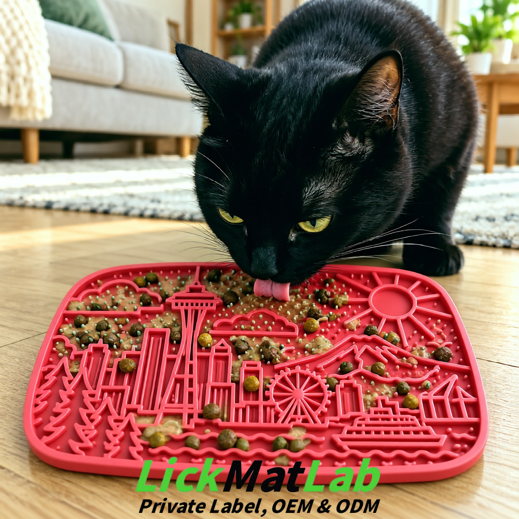 Carmine Seattle City-Themed Lick Mats for Pets | Private Label