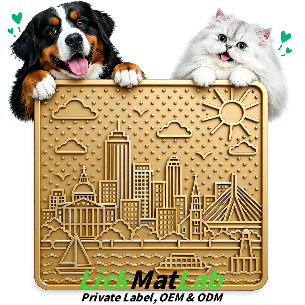 Champagne Boston Urban Design Lick Mats For Cat & Dog | OEM/ODM Manufacturer