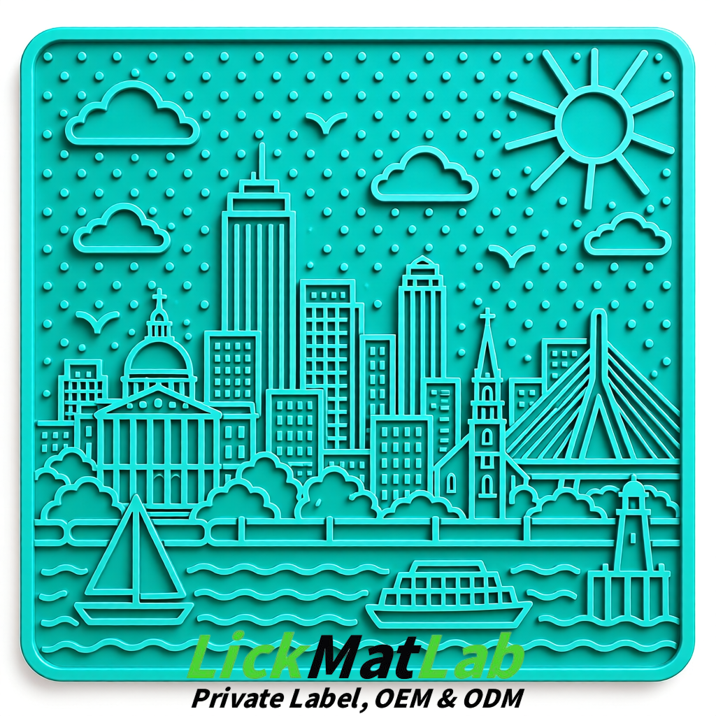 Cyan Boston Urban Design Lick Mats For Cat & Dog | OEM/ODM Manufacturer
