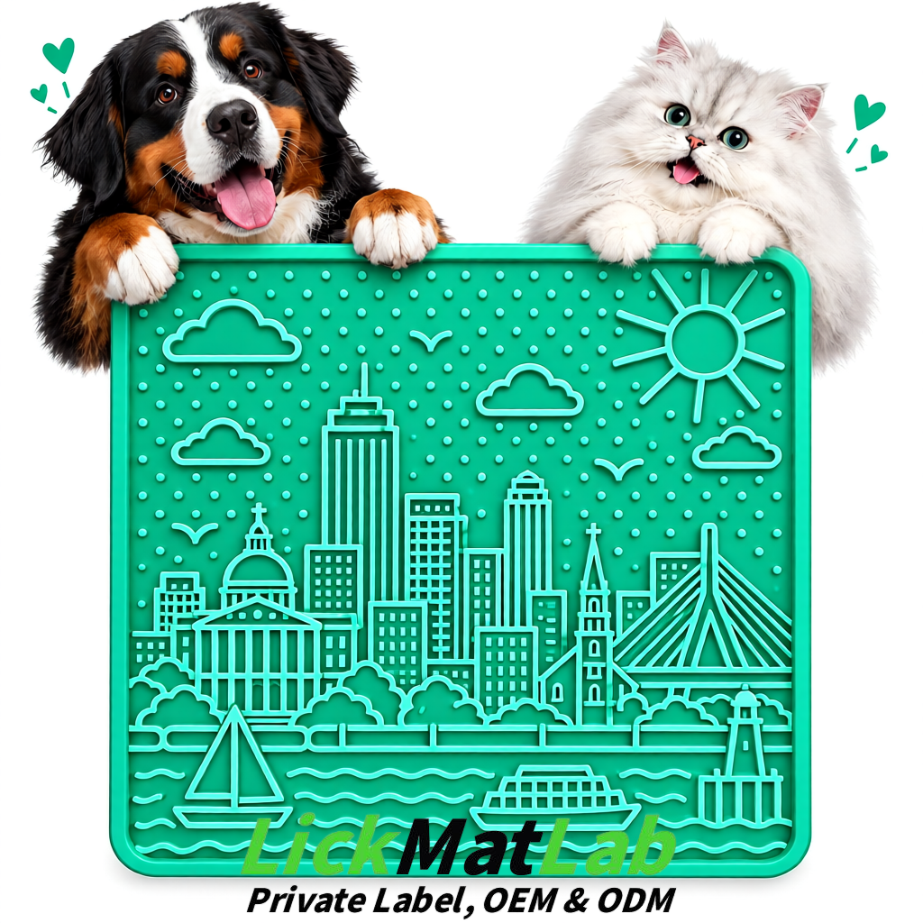 Cyan Boston Urban Design Lick Mats For Cat & Dog | OEM/ODM Manufacturer