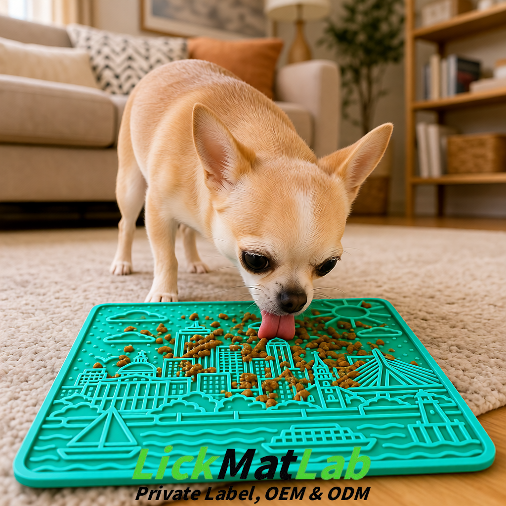 Cyan Boston Urban Design Lick Mats For Cat & Dog | OEM/ODM Manufacturer
