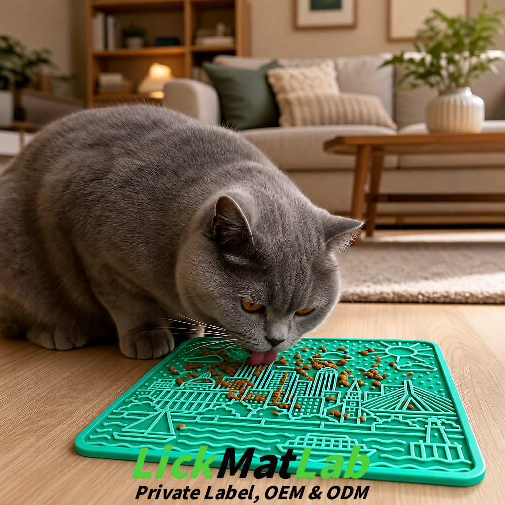 Cyan Boston Urban Design Lick Mats For Cat & Dog | OEM/ODM Manufacturer