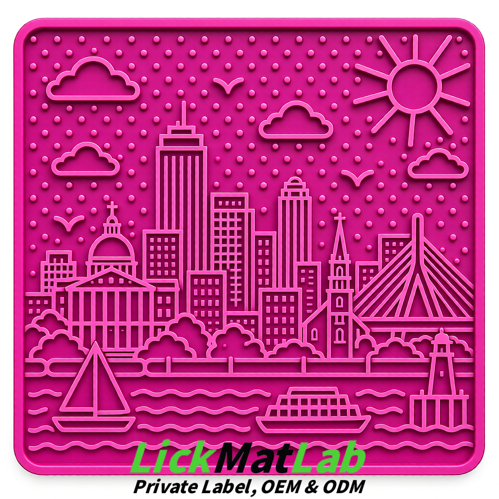 Fuchsia Boston Urban Design Lick Mats For Cat & Dog | OEM/ODM Manufacturer