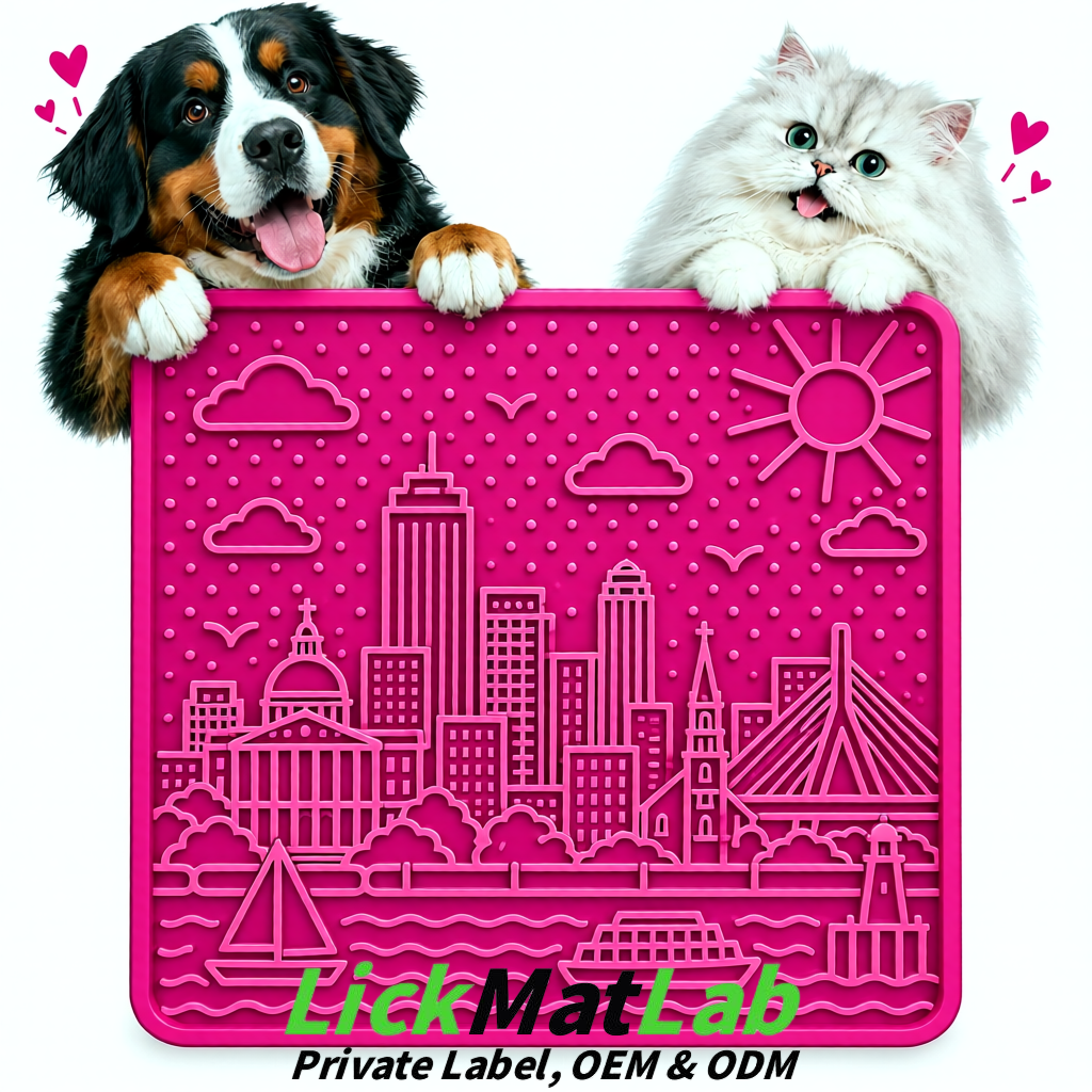 Fuchsia Boston Urban Design Lick Mats For Cat & Dog | OEM/ODM Manufacturer