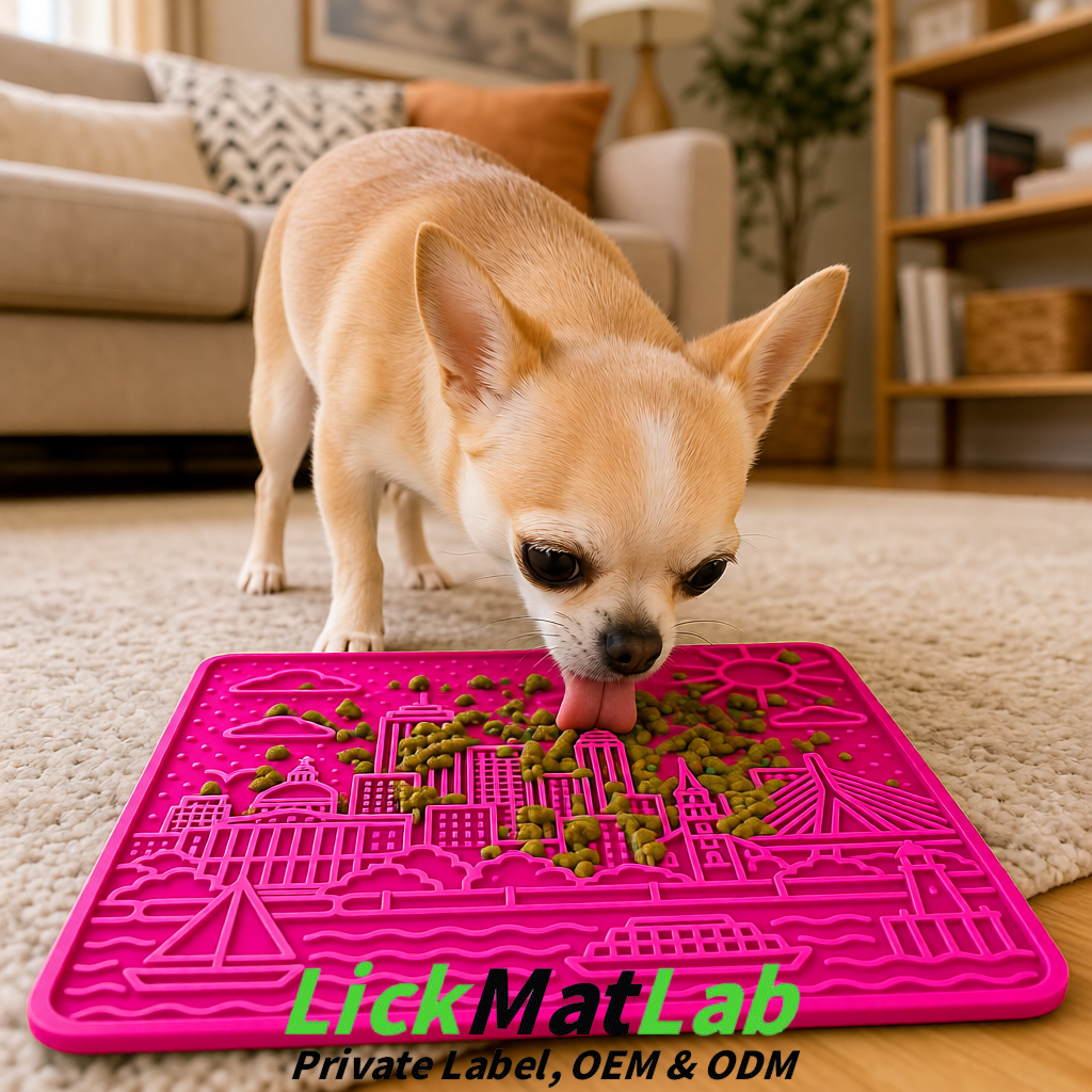 Fuchsia Boston Urban Design Lick Mats For Cat & Dog | OEM/ODM Manufacturer