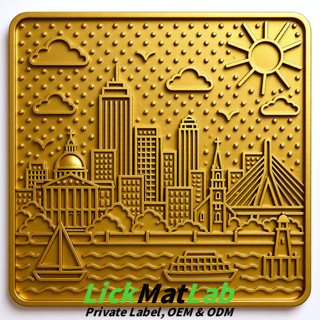 Gold Boston Urban Design Lick Mats For Cat & Dog | OEM/ODM Manufacturer