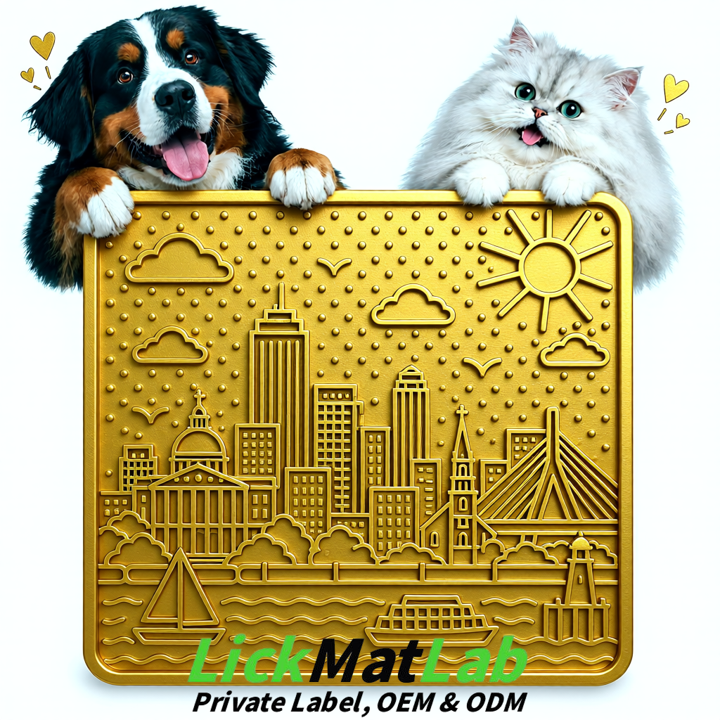 Gold Boston Urban Design Lick Mats For Cat & Dog | OEM/ODM Manufacturer