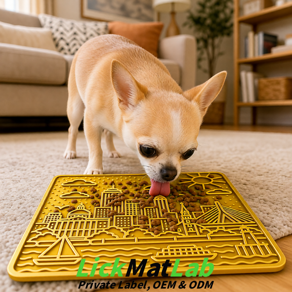 Gold Boston Urban Design Lick Mats For Cat & Dog | OEM/ODM Manufacturer