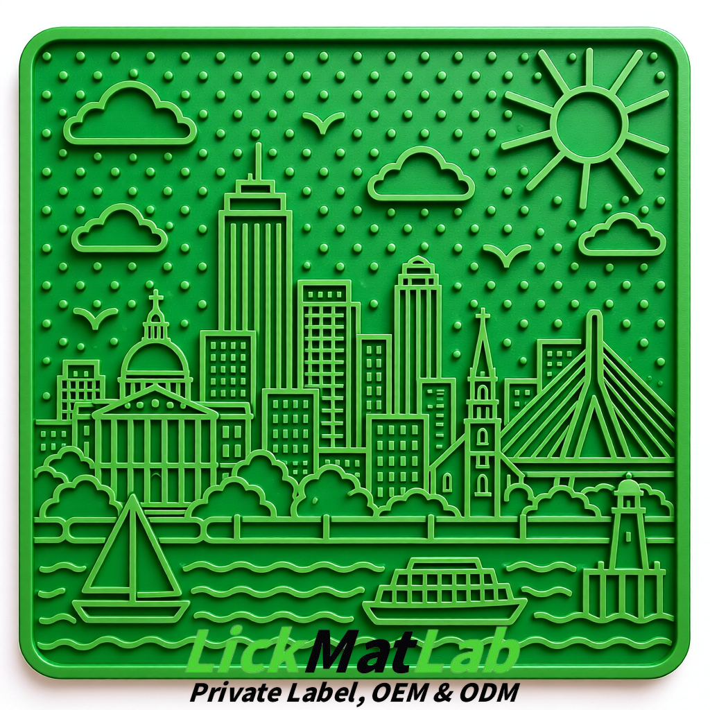 Green Boston Urban Design Lick Mats For Cat & Dog | OEM/ODM Manufacturer
