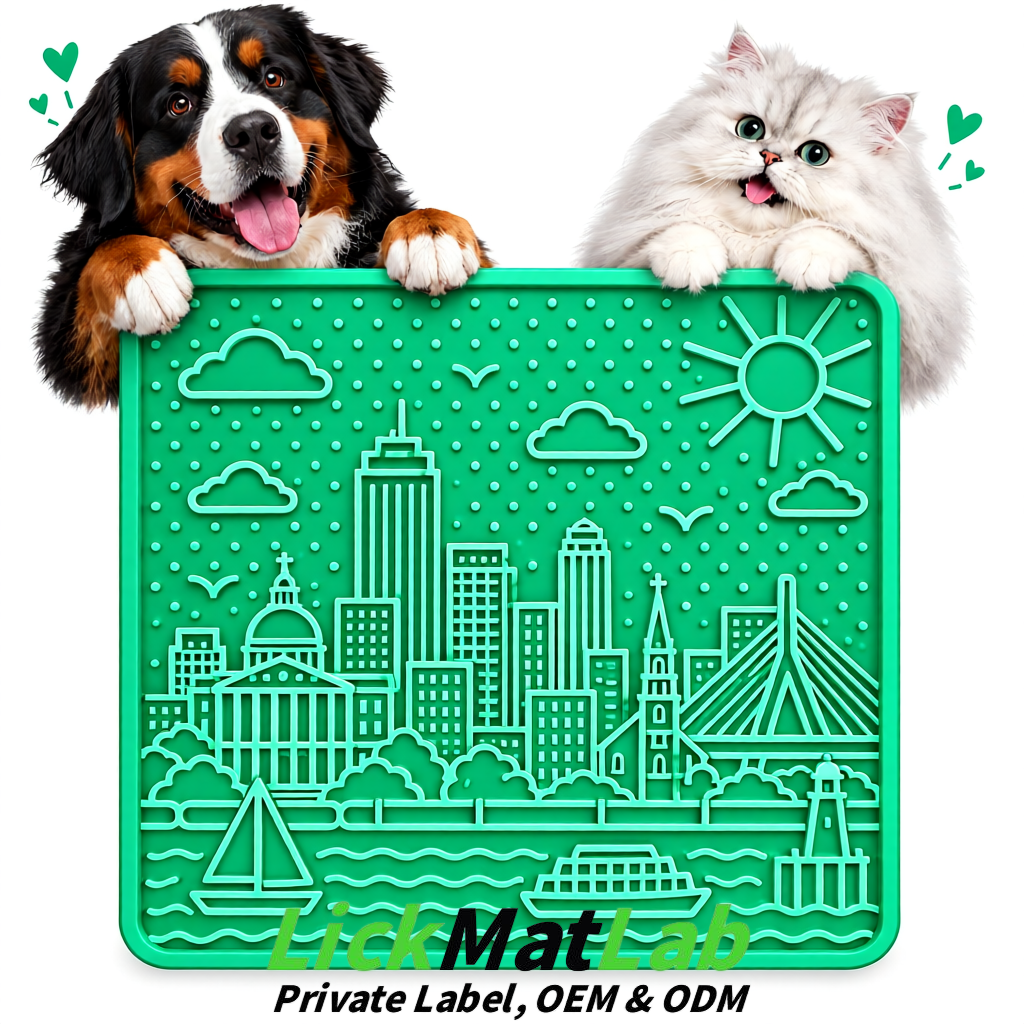 Green Boston Urban Design Lick Mats For Cat & Dog | OEM/ODM Manufacturer