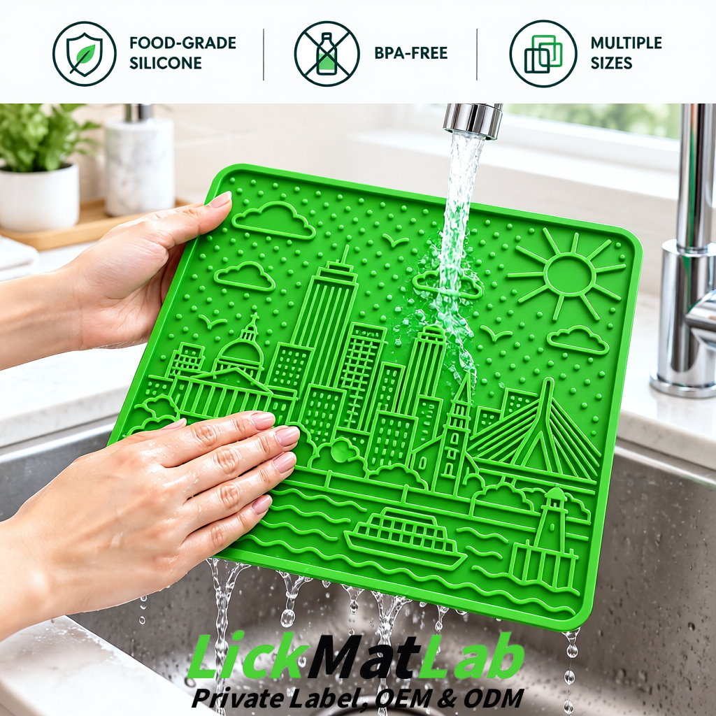Green Boston Urban Design Lick Mats For Cat & Dog | OEM/ODM Manufacturer