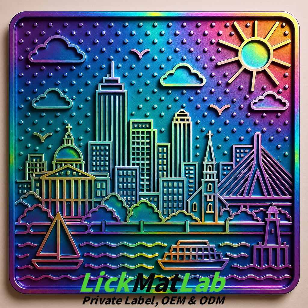 Iridescent Boston Urban Design Lick Mats For Cat & Dog | OEM/ODM Manufacturer