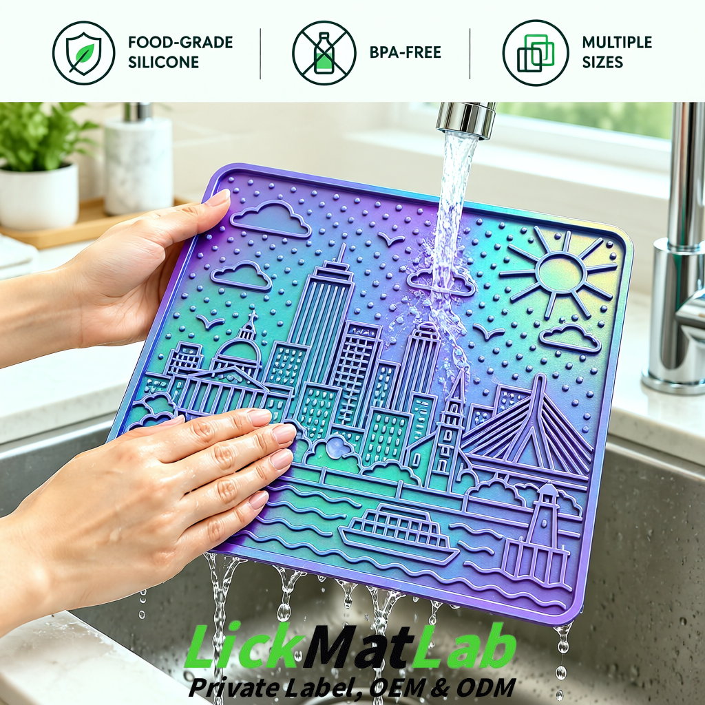 Iridescent Boston Urban Design Lick Mats For Cat & Dog | OEM/ODM Manufacturer