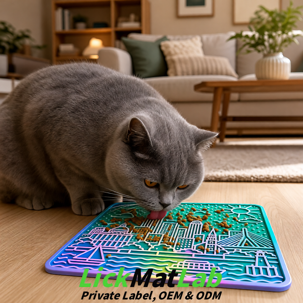 Iridescent Boston Urban Design Lick Mats For Cat & Dog | OEM/ODM Manufacturer
