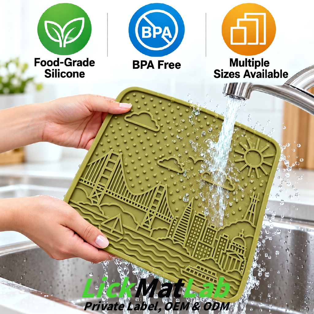 Khaki Bayside San Francisco Lick Mats | Private Label for Pets Khaki Bayside San Francisco Lick Mats | Private Label for Pets