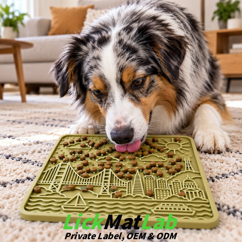 Khaki Bayside San Francisco Lick Mats | Private Label for Pets