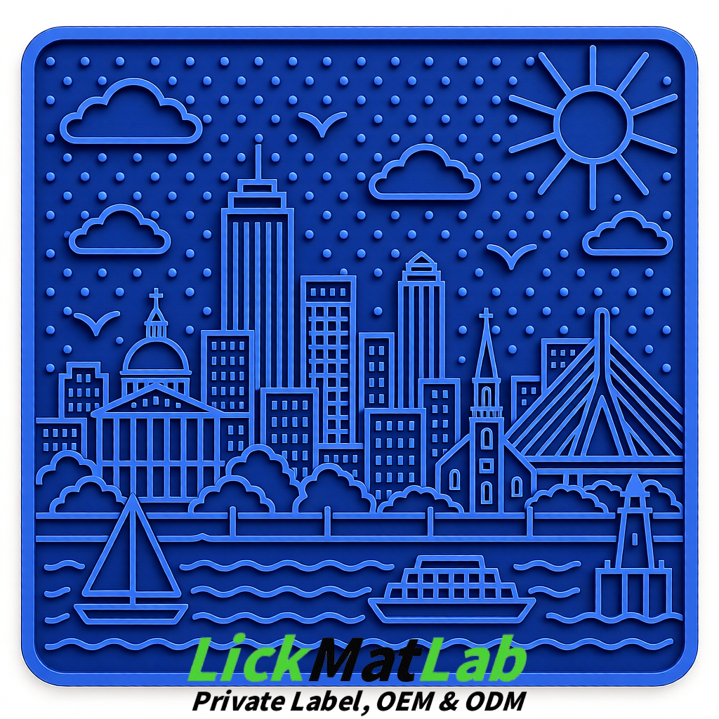 Klein Blue Boston Urban Design Lick Mats For Cat & Dog | OEM/ODM Manufacturer