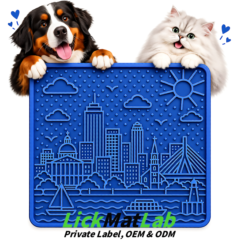 Klein Blue Boston Urban Design Lick Mats For Cat & Dog | OEM/ODM Manufacturer