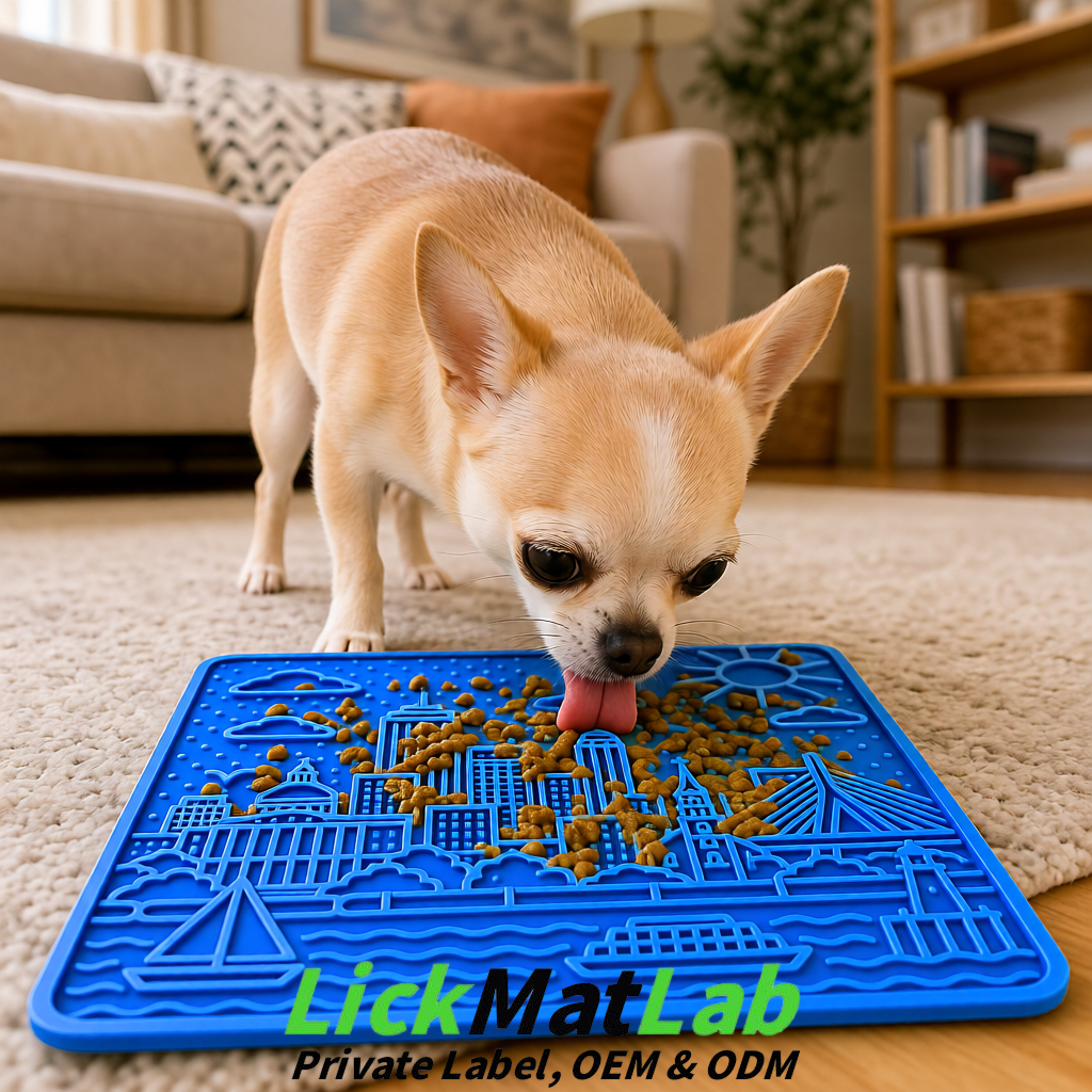 Klein Blue Boston Urban Design Lick Mats For Cat & Dog | OEM/ODM Manufacturer Klein Blue Boston Urban Design Lick Mats For Cat & Dog | OEM/ODM Manufacturer