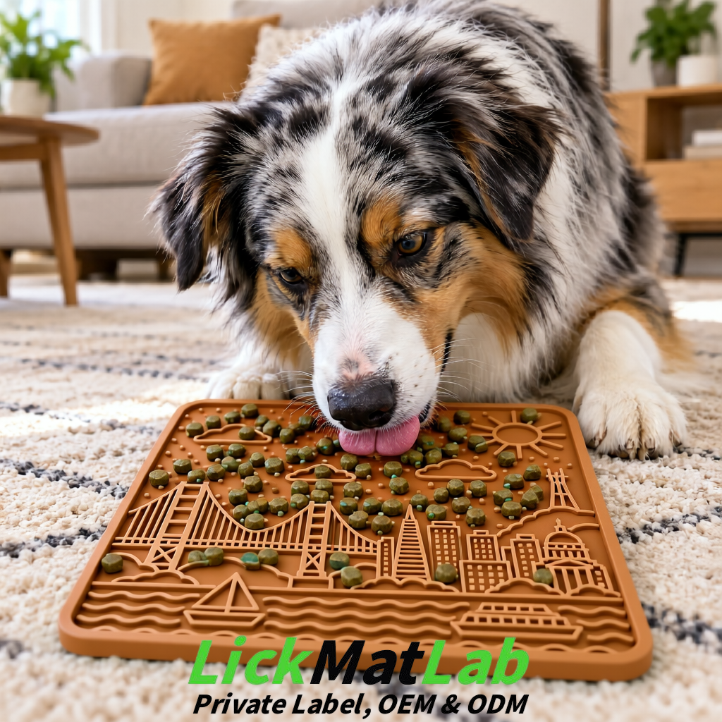 Kraft Brown Bayside San Francisco Lick Mats | Private Label for Pets