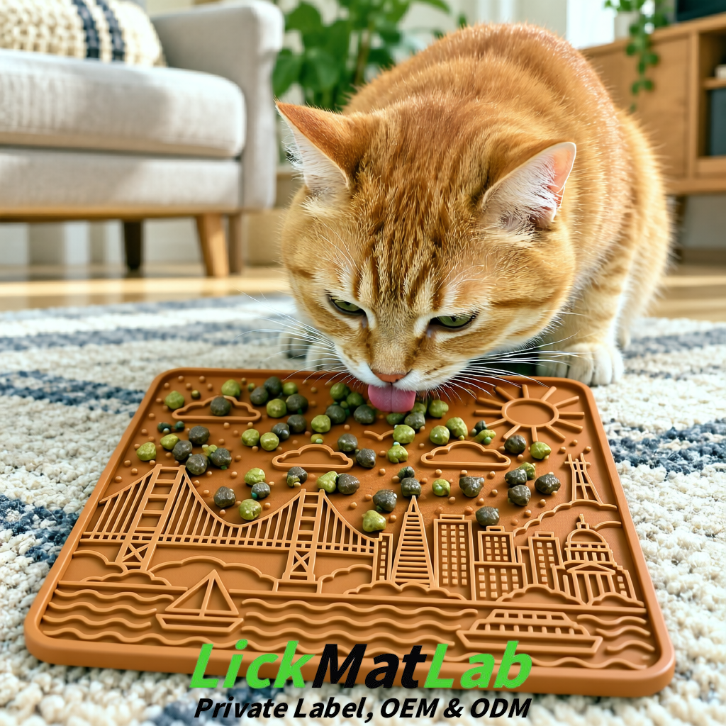 Kraft Brown Bayside San Francisco Lick Mats | Private Label for Pets