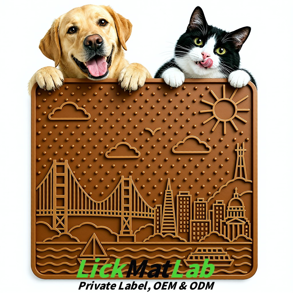 Kraft Brown Bayside San Francisco Lick Mats | Private Label for Pets