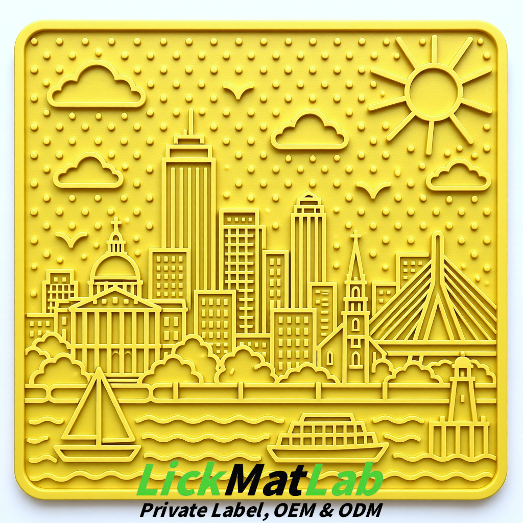 Lemon Yellow Boston Urban Design Lick Mats For Cat & Dog | OEM/ODM Manufacturer