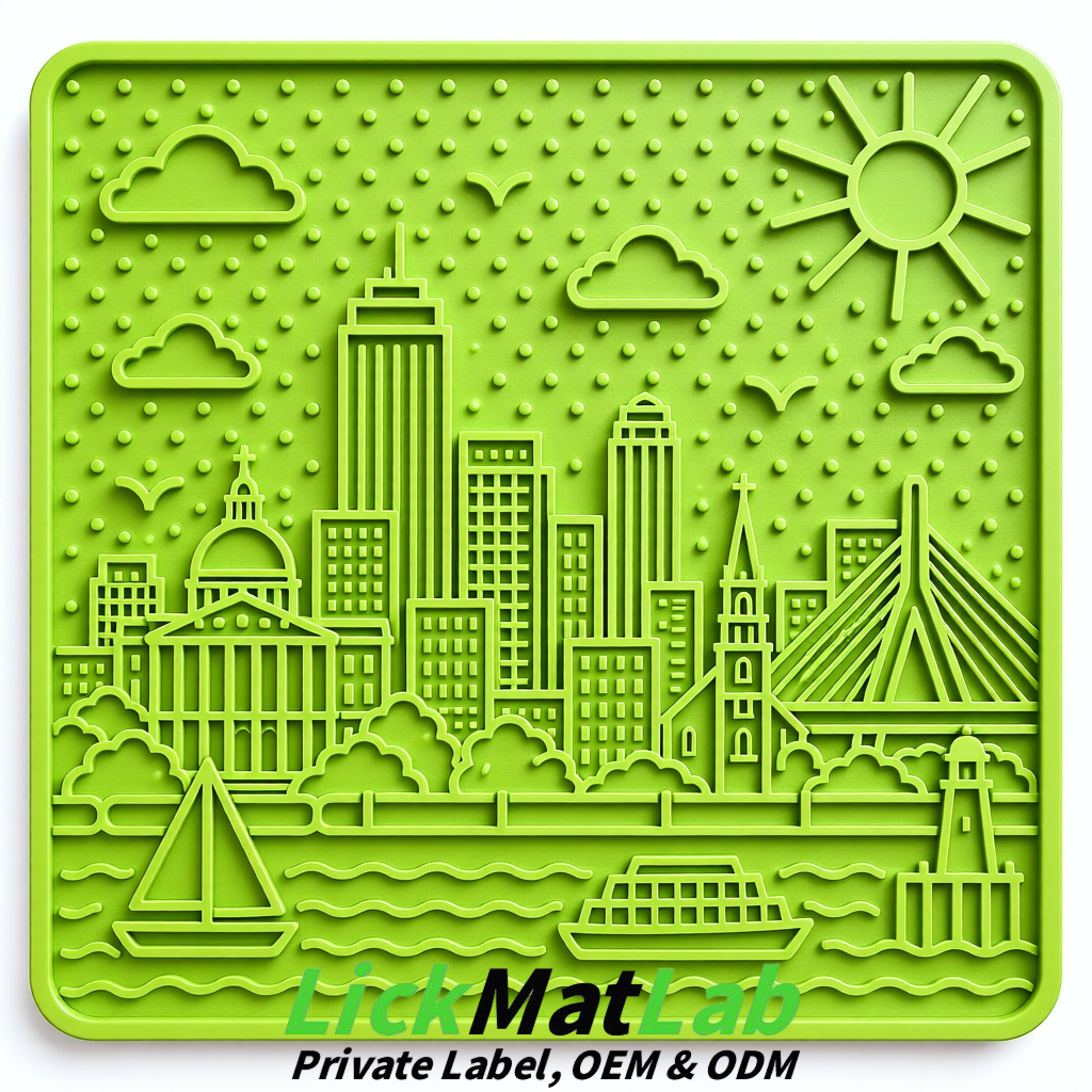 Lime Green Boston Urban Design Lick Mats For Cat & Dog | OEM/ODM Manufacturer