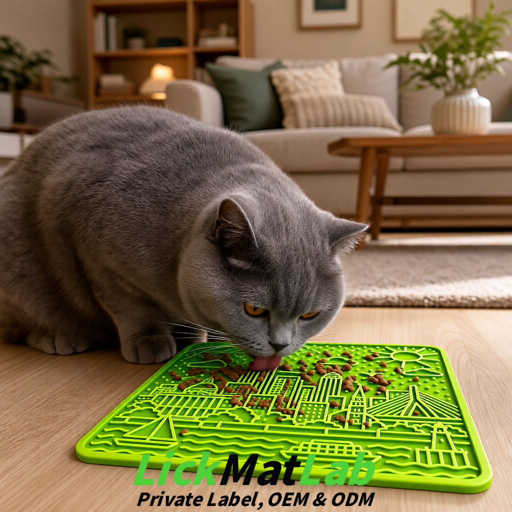 Lime Green Boston Urban Design Lick Mats For Cat & Dog | OEM/ODM Manufacturer