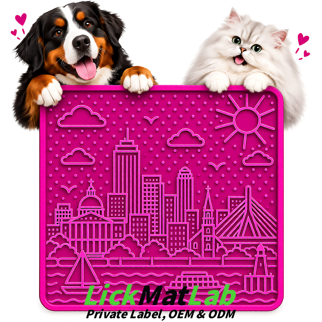 Magenta Boston Urban Design Lick Mats For Cat & Dog | OEM/ODM Manufacturer