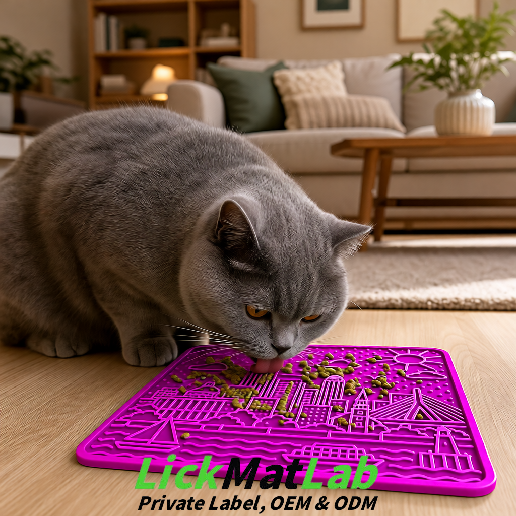 Magenta Boston Urban Design Lick Mats For Cat & Dog | OEM/ODM Manufacturer