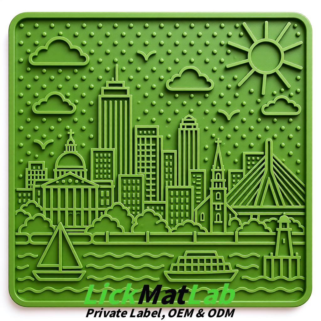 Matcha Green Boston Urban Design Lick Mats For Cat & Dog | OEM/ODM Manufacturer