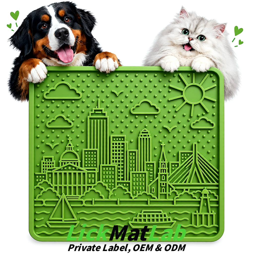 Matcha Green Boston Urban Design Lick Mats For Cat & Dog | OEM/ODM Manufacturer