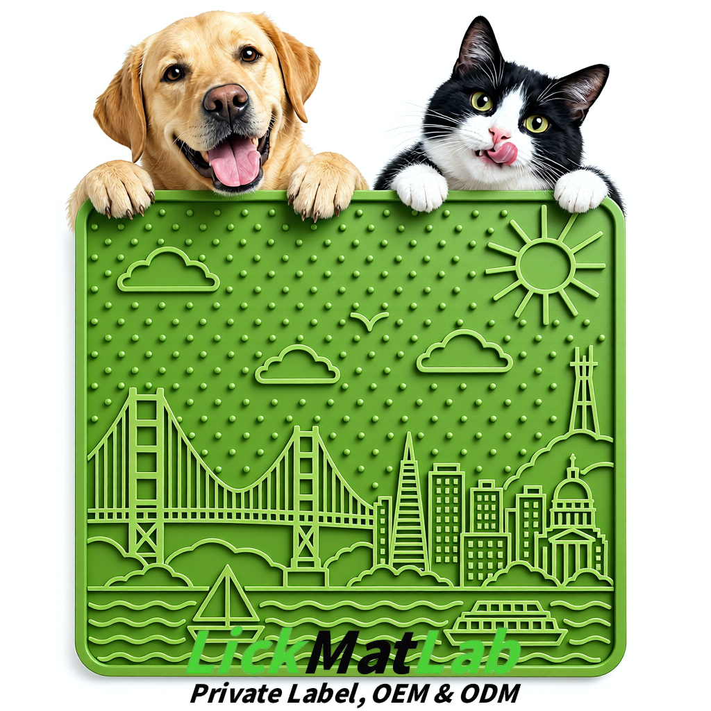 Matcha Green Bayside San Francisco Lick Mats | Private Label for Pets