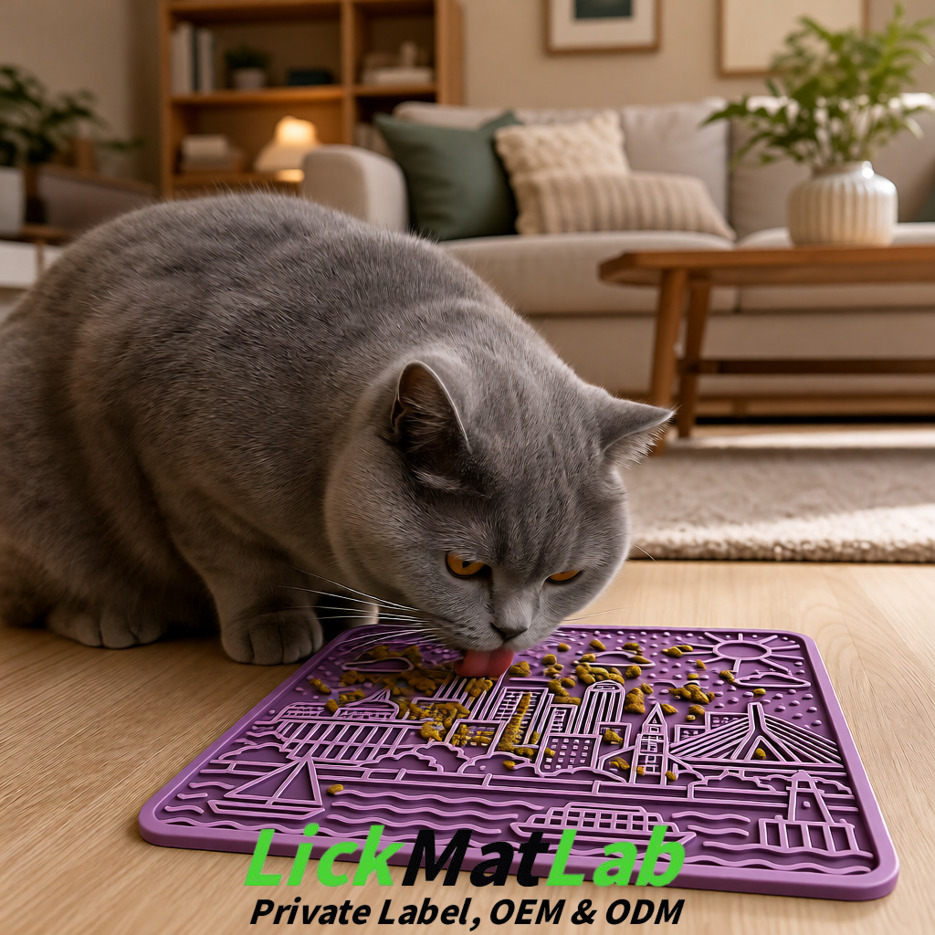 Mauve Boston Urban Design Lick Mats For Cat & Dog | OEM/ODM Manufacturer