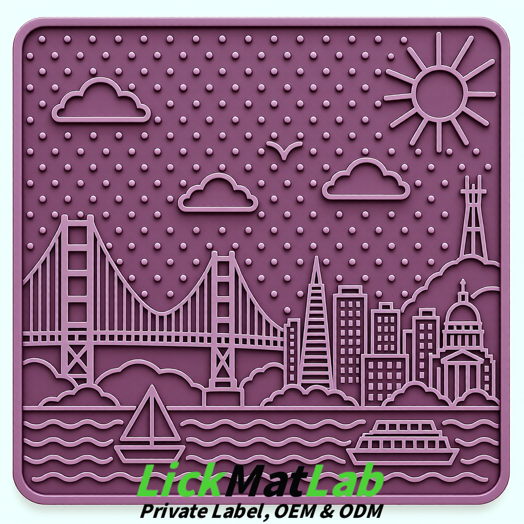 Mauve Bayside San Francisco Lick Mats | Private Label for Pets