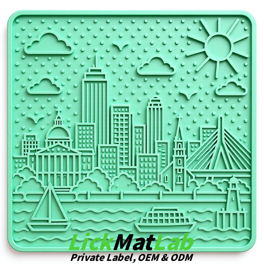 Mint Green Boston Urban Design Lick Mats For Cat & Dog | OEM/ODM Manufacturer